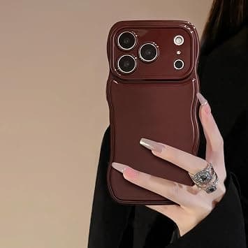 FABSPARK Phone Case for iPhone 17 Pro Case,Simple Wave Design Wavy Frame Soft Silicone Aesthetic for iPhone 17 Pro,Wine Red on Amazon.ae - Price Tracker