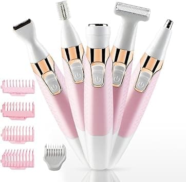 Electric Razors,Facial Hair Removal for Women, Eyebrow Razor Nose Hair Trimmer Set, Painless Face Hair Body Use Bikini Trimmer Shaver, Multifunction Rechargeable and Waterproof على Amazon.ae - متتبع الأسعار
