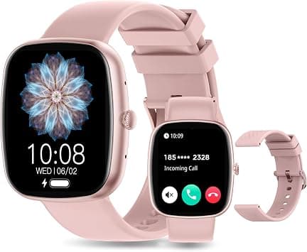 PEJE ZW01Pro Smartwatch - 1.83" Display, Bluetooth Calls, 15-Day Battery, IP68 Waterproof, 123+ Sports Modes, SpO2/HR/Sleep Monitor, Prayer Alerts,Smart watch Compatible Android iOS (Pink) on Amazon.ae - Price Tracker