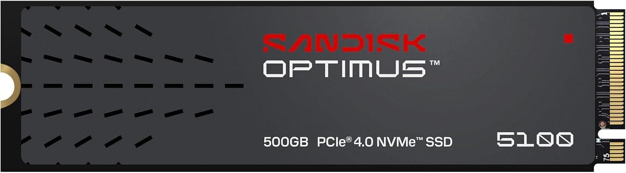 SANDISK Optimus 5100 NVMe SSD 500GB (up to 7,100MB/s read speed, up to 6,700MB/s write speed, M.2 2280, PCIe 4.0x4, Gaming Expansion storage, High Performance Internal solid state drive) على Amazon.ae - متتبع الأسعار