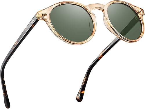 CARFIA Round Acetate Mens Sunglasses Polarized UV Protection Classic Retro Sun Glasses CA5289L on Amazon - Best Deal Finder