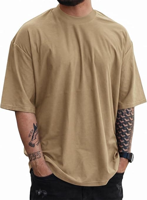 Men's Plus-Size, Short-Sleeved, Solid Color Casual Workout T-Shirt on Amazon - Best Deal Finder