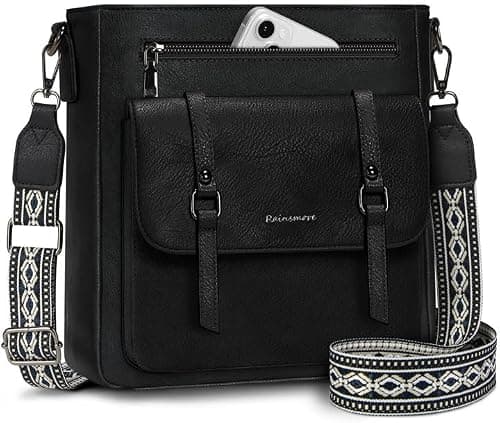 RAINSMORE Crossbody Bag for Women, Waterproof Leather Crossbody Purses Women's Handbags Shoulder Bag, Crossbody Travel Purse على Amazon.ae - متتبع الأسعار