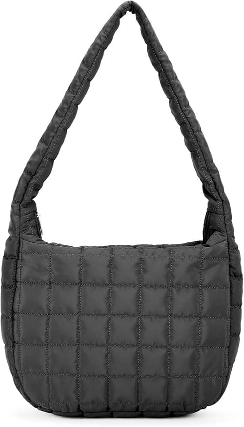 Women's Quilted Shoulder Bag Padded Tote Bag Large Capacity Hobo Purse Lightweight Nylon Padding Handbag on Amazon.ae - Price Tracker