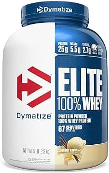 Dymatize Elite 100% Whey, Gourmet Vanilla, 5 LB 5.0 (2) on Amazon.ae - Price Tracker