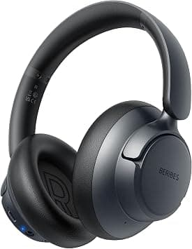 BERIBES Active Noise Cancelling Headphones, Headphones Wireless over ear with Microphone, 70H Playtime, Foldable Bluetooth Headphones with HiFi Audio, Deep Bass for Office, Travel, Gym - متتبع أسعار Amazon.sa