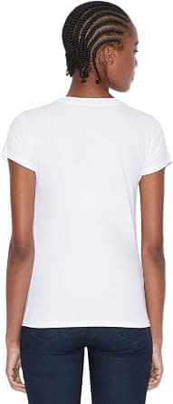 A|X Armani Exchange Women's Basic T-shirt With Logo on Bust T-Shirt (pack of 1) on Amazon - Best Deal Finder