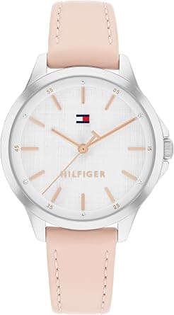 Tommy Hilfiger Women's 3-Hand Quartz Watch - Round Case - Crystal Accents - Sporty Classic Style - Gift for Her 34mm on Amazon - Best Deal Finder