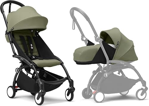 Stokke YOYO3 Stroller with Newborn Pack - Includes Black Frame, YOYO 6+ Color Pack (Olive) and 0+ Newborn Pack (Olive) on Amazon - Best Deal Finder
