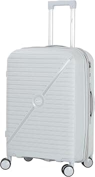 Senator Unisex Expandable Hard Case Luggage Lightweight PP Fashion Trolley Luggage with 4 Double Spinner Wheel and Safe Zippers KH1006 (Checked Luggage 24-Inch, Silver) on Amazon.sa - Price Tracker