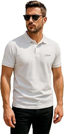 Mens Polo Shirt Stretchable Cotton Short Sleeves Polo Shirt For Mens Breathable Polo Shirt on Amazon.ae - Price Tracker
