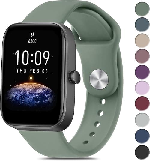 Vanjua Silicone Bands for Amazfit GTR mini Band, Amazfit GTS 4 / GTS 4 Mini / GTS 3 / GTS 2 / GTS 2e / GTS 2 mini / GTS, 20mm Quick Release Soft Sport Replacement Watch Strap for Amazfit Bip 3 / Bip 3 on Amazon.ae - Price Tracker