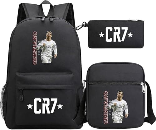 C Ronaldo New Children Schoolbag Backpack Teen Student School Book bag with Lunch Box Pen Case 3 in 1 on Amazon.ae - Price Tracker