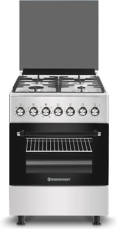 Westpoint 60X60 Freestanding Cooker With 4 Burners, Auto Ignition, Full Safety, Oven with Fan Function, Grill, Turnspit, Grid, Timer, Oven Tray, Made in Turkey, 60Wx60Dx85H in Cm, WCER-6640G0I على Amazon.ae - متتبع الأسعار