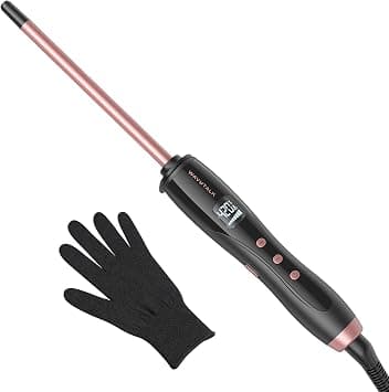 Wavytalk 3/8 Inch Small Curling Iron Wand for Short & Long Hair, Ceramic Barrel with Adjustable Temperature, Heat Resistant Glove Included (Rose Pink) on Amazon.ae - Price Tracker
