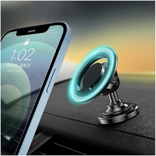 Excefore Compatible for MagSafe Car Mount for iPhone, Dashboard 360° Rotation Magnetic Car Mount, Cell Phone Holder for MagSafe iPhone 14/13/12/All Smart Phones (Black) on Amazon.ae - Price Tracker