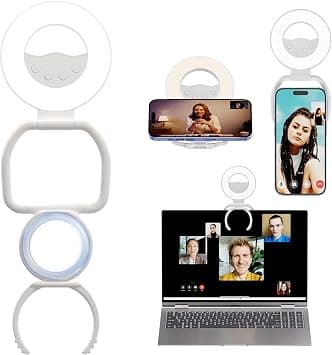 Azonee Magnetic Selfie Light with Stand for IPhone, Clip-On Ring Light, Rechargeable Led Selfie Ring Light, Suitable for Mobile Phones, Laptops, Tablets, Photography, Video on Amazon - Best Deal Finder