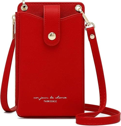 Womens Cellphone Crossbody Bag Small Light Leather Shoulder Purse Handbag Card Wallet Lanyard Case Girls Satchel Pouch على Amazon.ae - متتبع الأسعار