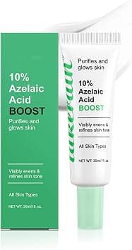 10% Azelaic Acid Booster Cream Gel, Azelaic Acid Cream, Soothes Redness Balances Oil Refines Pores Reduces Acne for All Skin Types 30ml على Amazon.ae - متتبع الأسعار