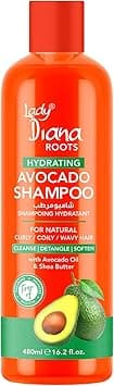 Lady Diana Roots Avocado & Shea Hydrating Shampoo 480ml | Gentle & Nourishing Hair Wash | Soft, Smooth & Healthy Hair | Reduces Frizz & Strengthens Hair on Amazon.ae - Price Tracker