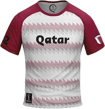 FIFA World Cup Qatar 2022 QATAR MEN'S TSHIRT - BURGUNDY AND WHITE on Amazon.ae - Price Tracker