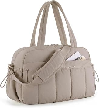 BAGSMART Gym Bag for Women, Duffle Bag for Travel with Wet Pocket, Lightweight Carry on Weekender Duffel, Water Resistant, Medium-Camel, Medium, Gym Bag على Amazon.ae - متتبع الأسعار