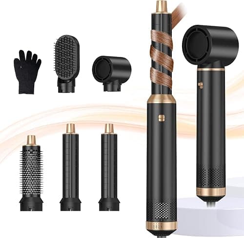 Blow Dryer Brush 5 in 1, Negative Ion Hair Dryer Brush Set Upgrade Hot Air Brush فرشاة مجففة 5 في 1, Curling Iron Hair Styling Tools for Straight/Curl/Drying/Smoothing on Amazon.sa - Price Tracker