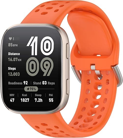 Bracelet Compatible with Amazfit Bip 6 Band, 22 mm Silicone Strap, Replacement Strap, Sports Bracelets, Watch Strap for Amazfit Bip 6 (A2435) Smartwatch Accessories على Amazon.ae - متتبع الأسعار