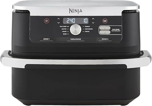 Ninja Foodi FlexDrawer Air Fryer, Dual Zone with Removable Divider, Large 10.4L Drawer, 7-in-1, Air-Fryer Uses No Oil, Air Fry, Roast, Bake, Max Crisp, Black AF500ME, 2 Years Warranty on Amazon - Best Deal Finder