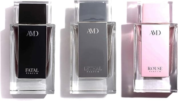 AMD Perfumes Fatal Lethal and Rouse Perfume for Men and Women - Pack of 3 - Best Gifts of Premium Fragrances - Classic Men's and Women's Fragrances Eau de Parfum EDP 100ml على Amazon.ae - متتبع الأسعار