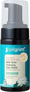 Pilgrim Korean 1.5% Salicylic(Bha) & 2% Glycolic Acid(Aha) Foaming Face Wash For Oily & Acne-Prone Skin | Glycolic & Salicylic Acid Face Wash | Men & Women | Korean Skin Care Products | 120 Ml on Amazon - Best Deal Finder
