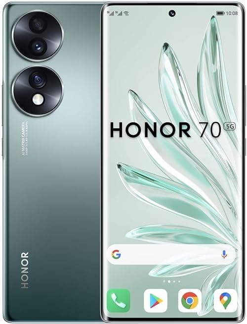 HONOR 70 Mobile Phone 5G SIM Free Unlocked 8+128GB Smartphone with 54 MP Triple Rear Camera, 120Hz 6.67 Inch OLED Curved Screen, Android 12, 4800mAh (2 Year Warranty) on Amazon.ae - Price Tracker
