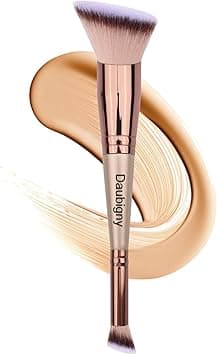Daubigny Dual-ended Angled Foundation & Concealer Brush - Premium Luxe Nylon Bristles - Gold - Face Makeup Brush - For Foundation & Setting Powder on Amazon.ae - Price Tracker