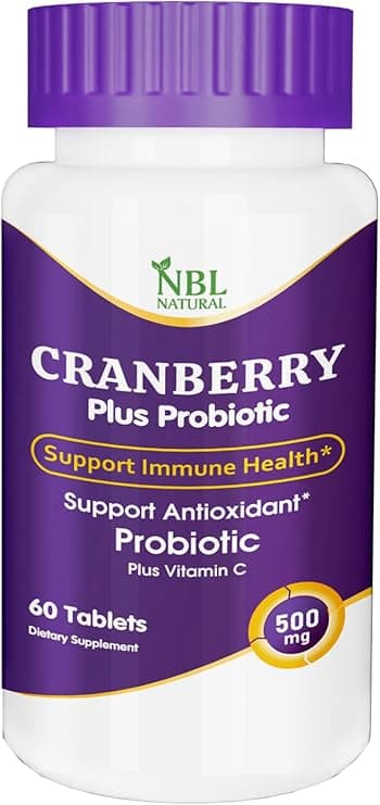 NBL Natural Cranberry Plus Probiotic Supplement, 60 Tablets, with Vitamin C on Amazon.ae - Price Tracker
