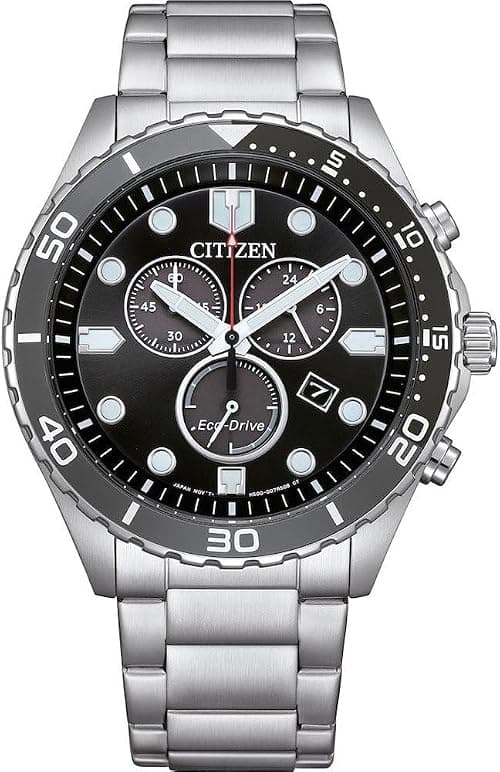 Citizen Chrono Sporty-Aqua Chronograph Black Dial Men's Watch AT2568-82E on Amazon.ae - Price Tracker