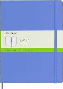 Moleskine Classic Notebook, Extra Large, Plain, Hydrangea Blue, Hard Cover (7.5 X 9.75) - Amazon.ae Price Tracker