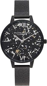Olivia Burton Womens Celestial Quartz Basic, Black & Black Resin & Gold & Silver Glitter, One Size - Amazon.ae Price Tracker