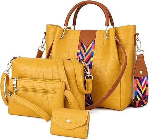 4-Piece PU Leather Handbag Set for Women – Tote, Crossbody, Clutch & Wallet | Stylish, Durable, Lightweight | Ideal for Work, Travel & Daily Use | Fashionable Ladies Shoulder Bags on Amazon.ae - Price Tracker