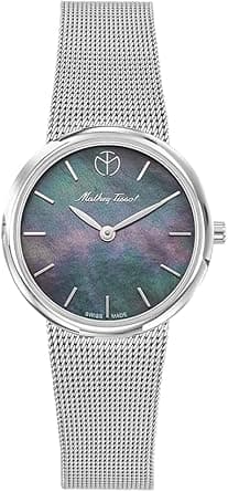 Mathey-Tissot Analog Mother of Pearl Dial Women's Watch-D403AN, silver, Bracelet on Amazon.ae - Price Tracker
