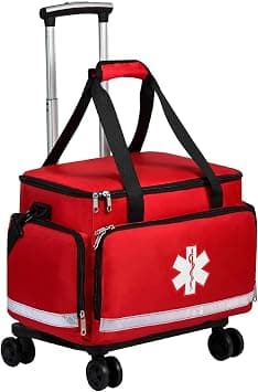 Medical Bag Rolling Roller Bag Trolley Duffel Nurses Emt Cna RN Empty for First Aid Responder Home Health Care Nursing Student Roll Duffle Bag Carry with Wheels wheeled Work Physicians Doctor on Amazon.ae - Price Tracker