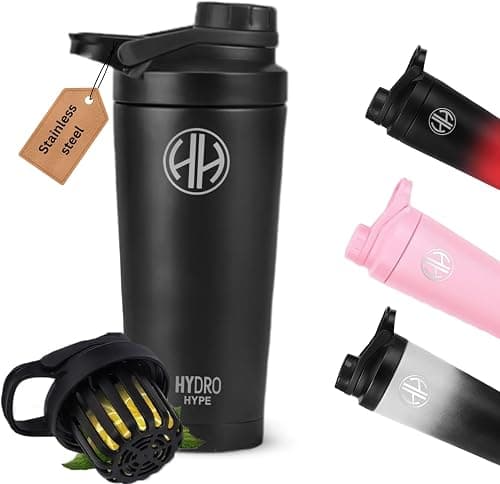 protein shaker 750ml,Protein Shaker Bottle, Premium stainless steel protein shaker bottle- BPA Free shaker Bottle gym,Leak Proof, pre workout gym bottle. (BLACK) on Amazon.ae - Price Tracker