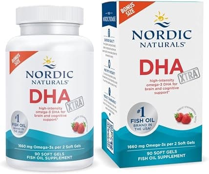 Nordic Naturals DHA Xtra, Strawberry - 90 Softgels - 1660mg Omega-3 - High Intensity DHA Formula for Brain & Nervous System Support - Non-GMO - 45 Servings on Amazon.ae - Price Tracker