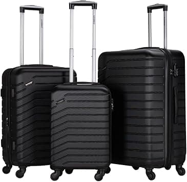 STARGOLD Trolley Bag Luggage 3 PCS Set ABS HardSide Luggage Bag with Lockable System Travel Bag-T83DB on Amazon.sa - Price Tracker