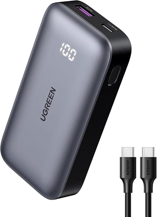 UGREEN Power Bank 10000mAh, 30W iPhone Portable Charger, USB C Fast Charging Hi-Speed Power bank, Smaller Battery Pack Compatible with iPhone 16/15/14/13/12 Series, Samsung S25, iPad Pro, AirPods etc on Amazon.ae - Price Tracker