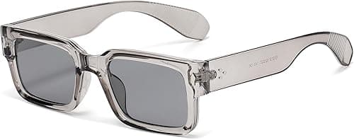 EYLRIM Square Frame Sunglasses for Women Men Trendy Chunky Rectangle Sun Glasses Black Shades UV400 Protection on Amazon.ae - Price Tracker