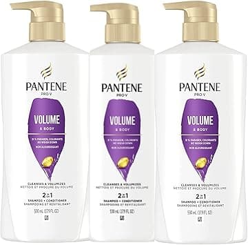 Pantene Pro-V Volume & Body 2 in 1 Shampoo & Conditioner,17.9 fl oz Pump Bottle - 3 Pack on Amazon.ae - Price Tracker