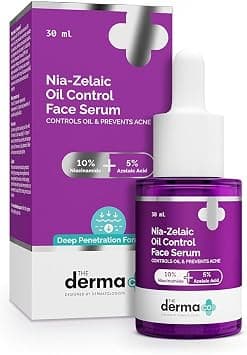 The Derma Co Nia-Zelaic Oil Control Face Serum with 10% Niacinamide & 5% Azelaic Acid | Reduces Acne Marks | Prevents New acne | Controls Oil Production | Kills 99% Of Acne Bacteria| | Face Serum for على Amazon.ae - متتبع الأسعار