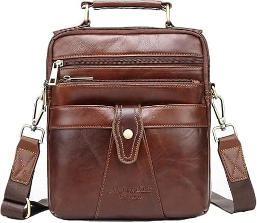 Men's Genuine Leather Messenger Shoulder Bag Handbag CrossBody Briefcase on Amazon.ae - Price Tracker