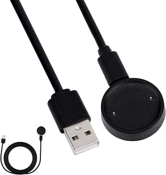 Charging Cable for Amazfit Active 2/Bip 6, 1 m Long USB Replacement Charging Cable, Portable Smartwatch Type C Dock & Charging Station (Black) on Amazon.ae - Price Tracker