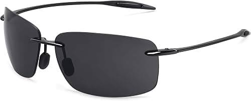 JULI Sports Sunglasses for Men Women Tr90 Rimless Frame for Running Fishing Golf Surf Driving MJ8009 on Amazon.ae - Price Tracker